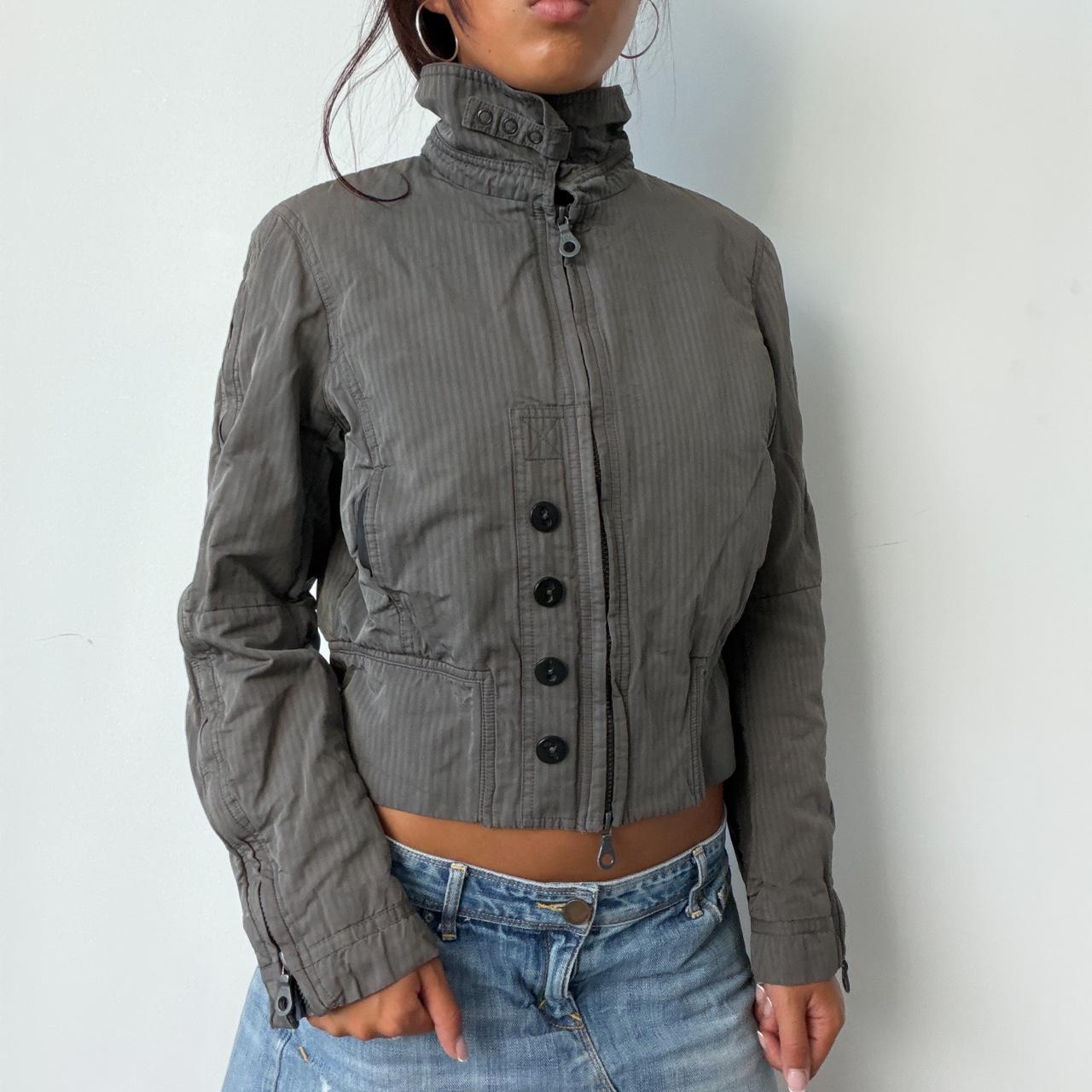 Vintage Grey Zip Up Jacket