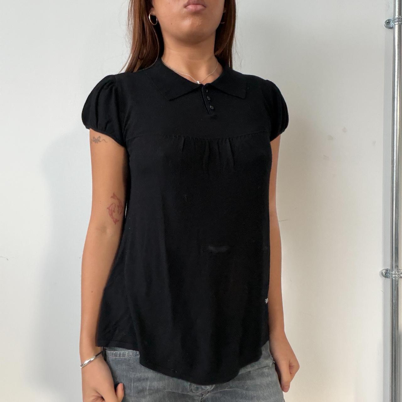 Vintage Black Cop Copine Short Sleeve Knit