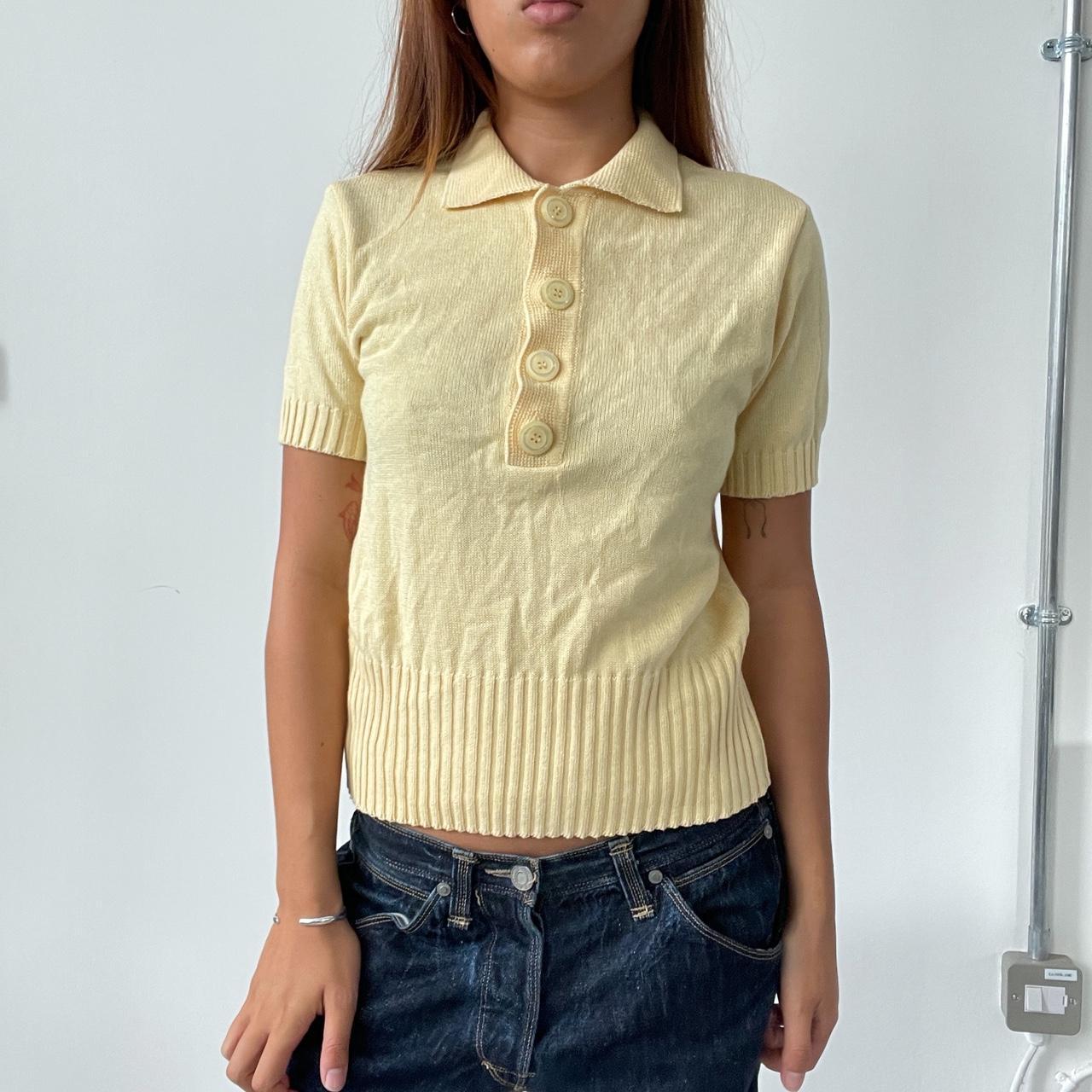 Vintage Yellow Knit Polo