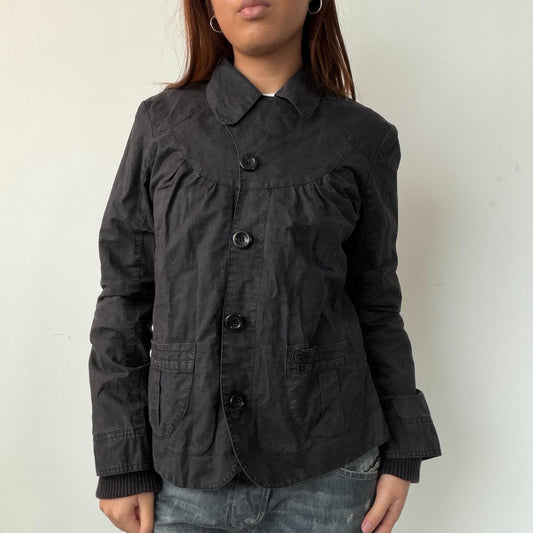 Vintage Black Button Up Jacket