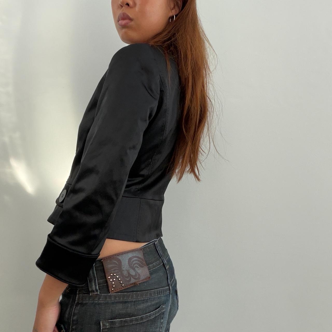 Vintage Black Satin Jacket