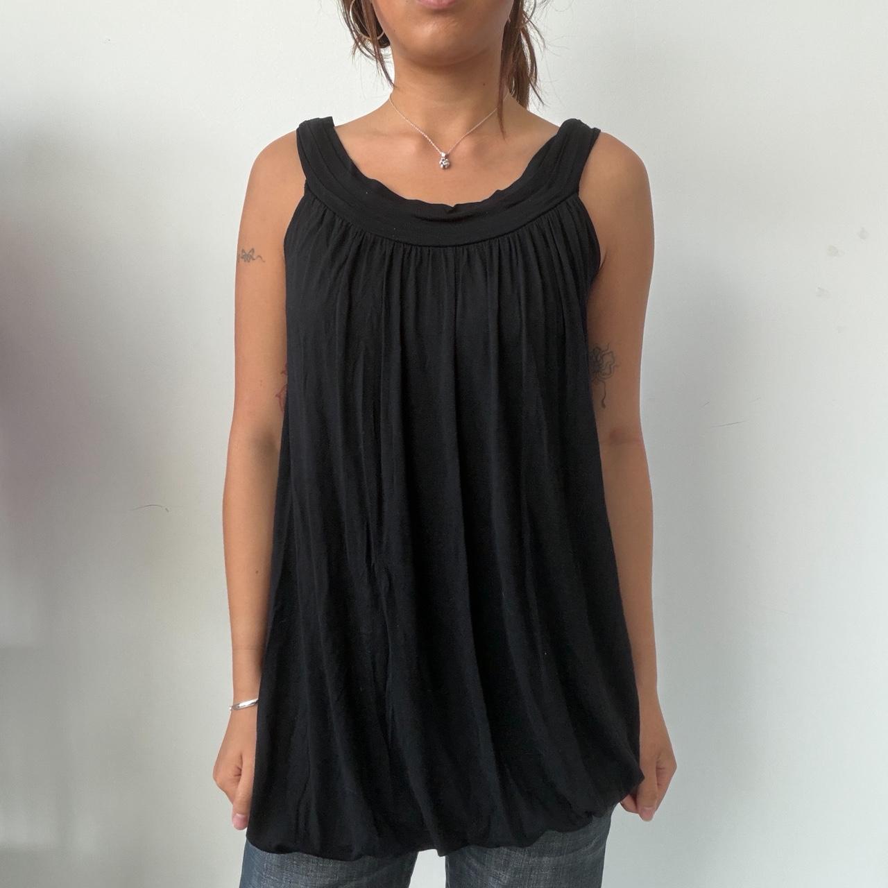 Vintage Black Flowy Top