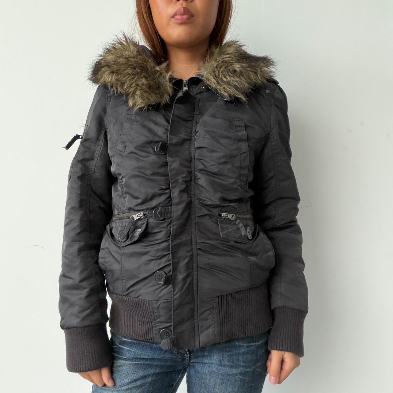 Vintage Grey Puffer Jacket
