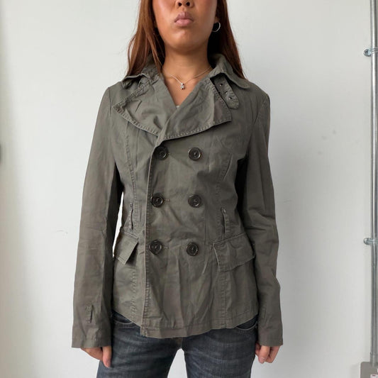 Vintage Khaki Utility Blazer