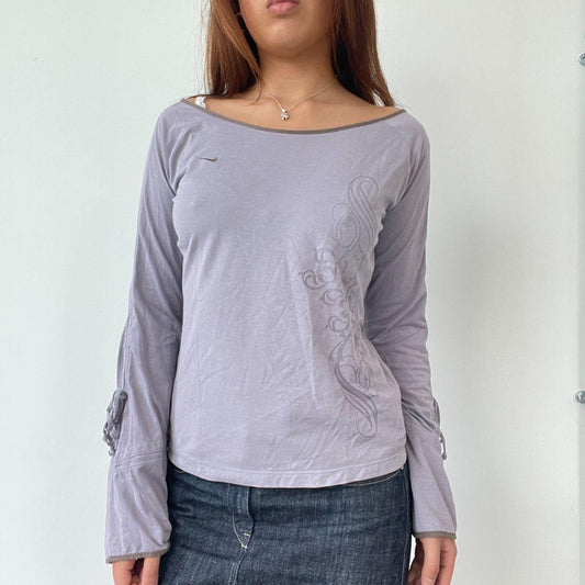 Purple Nike Graphic Long Sleeve Top