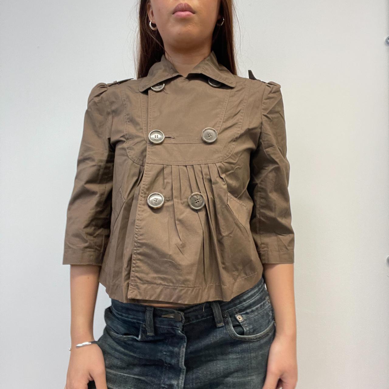 Brown Cropped Peacoat