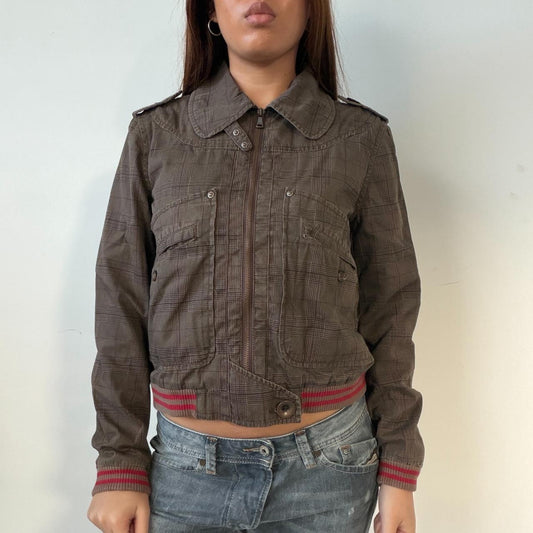 Vintage Brown Checkered Jacket