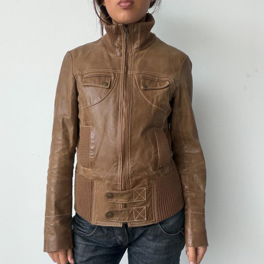 Vintage Brown Leather Jacket