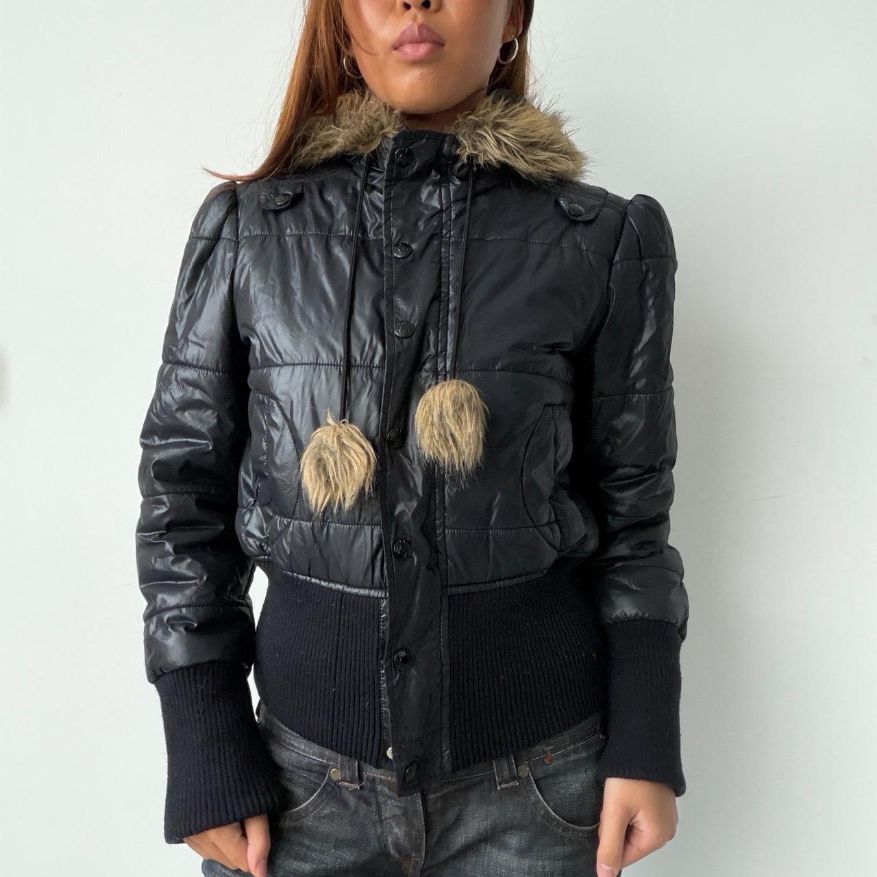 Vintage Black Navy Puffer