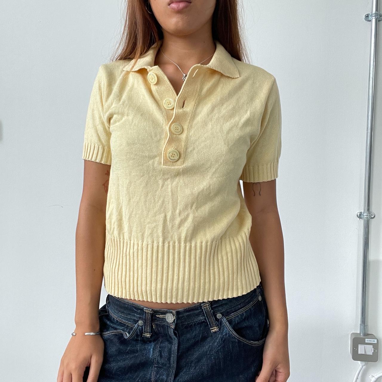 Vintage Yellow Knit Polo