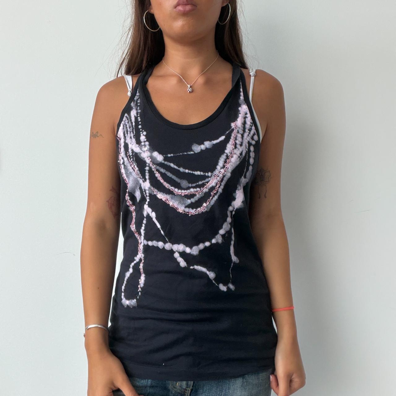 Vintage Black Graphic Vest