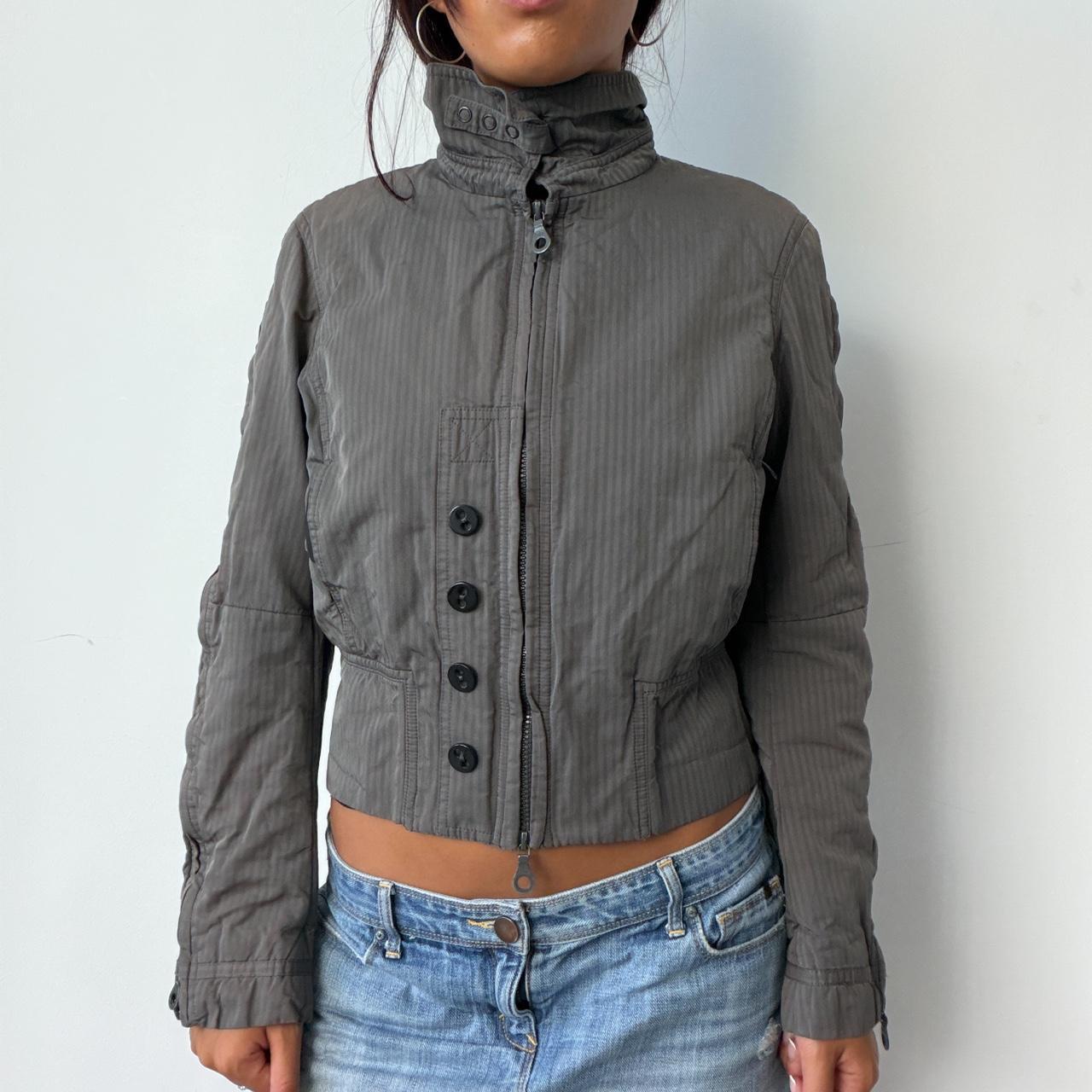 Vintage Grey Zip Up Jacket