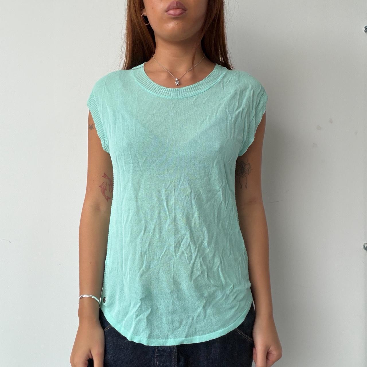 Vintage Turquoise Cop Copine Top