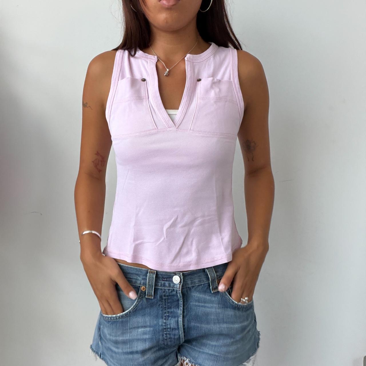 Vintage Baby Pink Vest Top