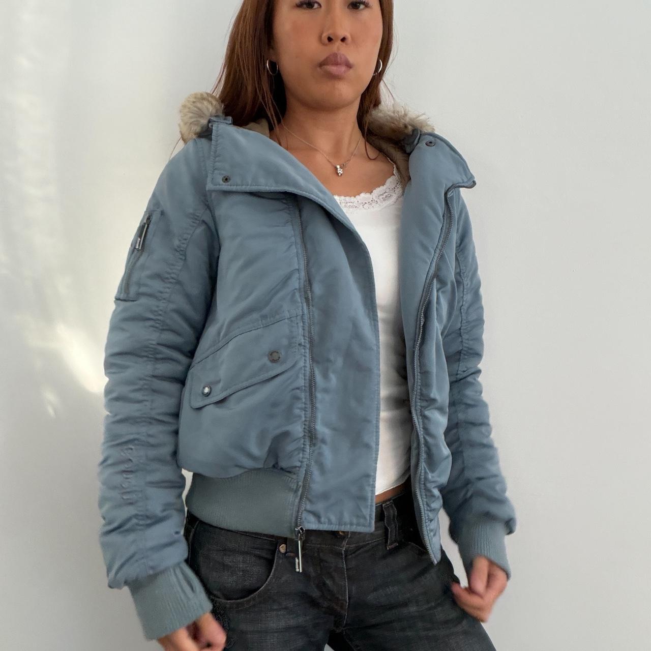 Vintage Blue BENCH Puffer Jacket