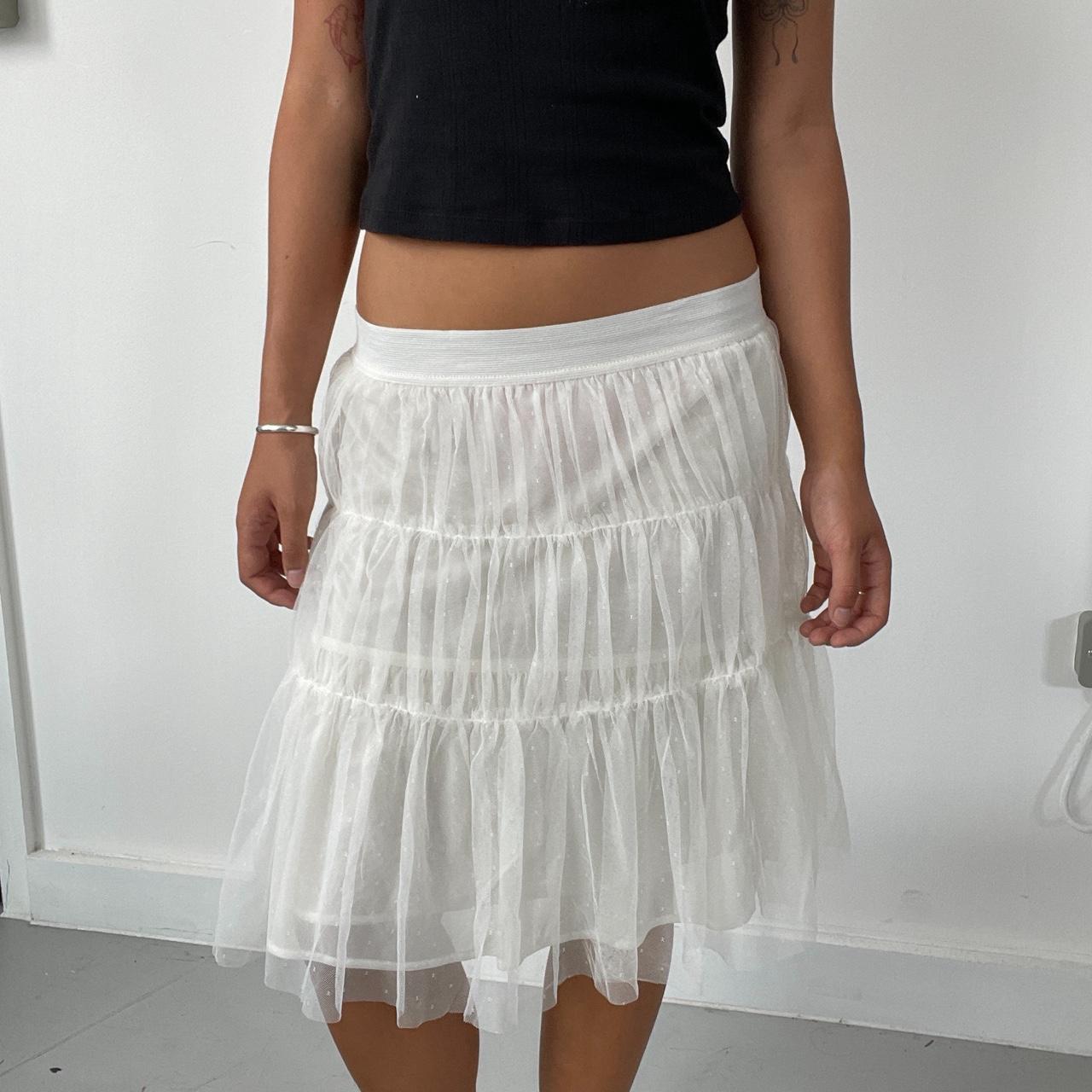 Vintage White Tulle Skirt