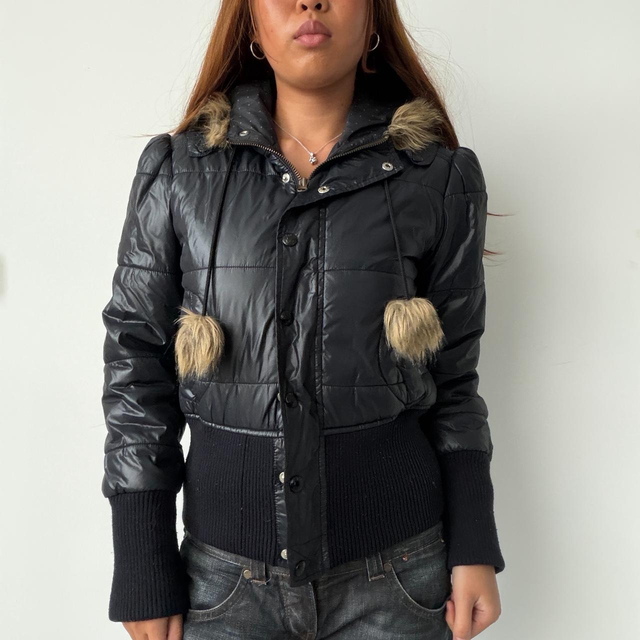 Vintage Black Navy Puffer