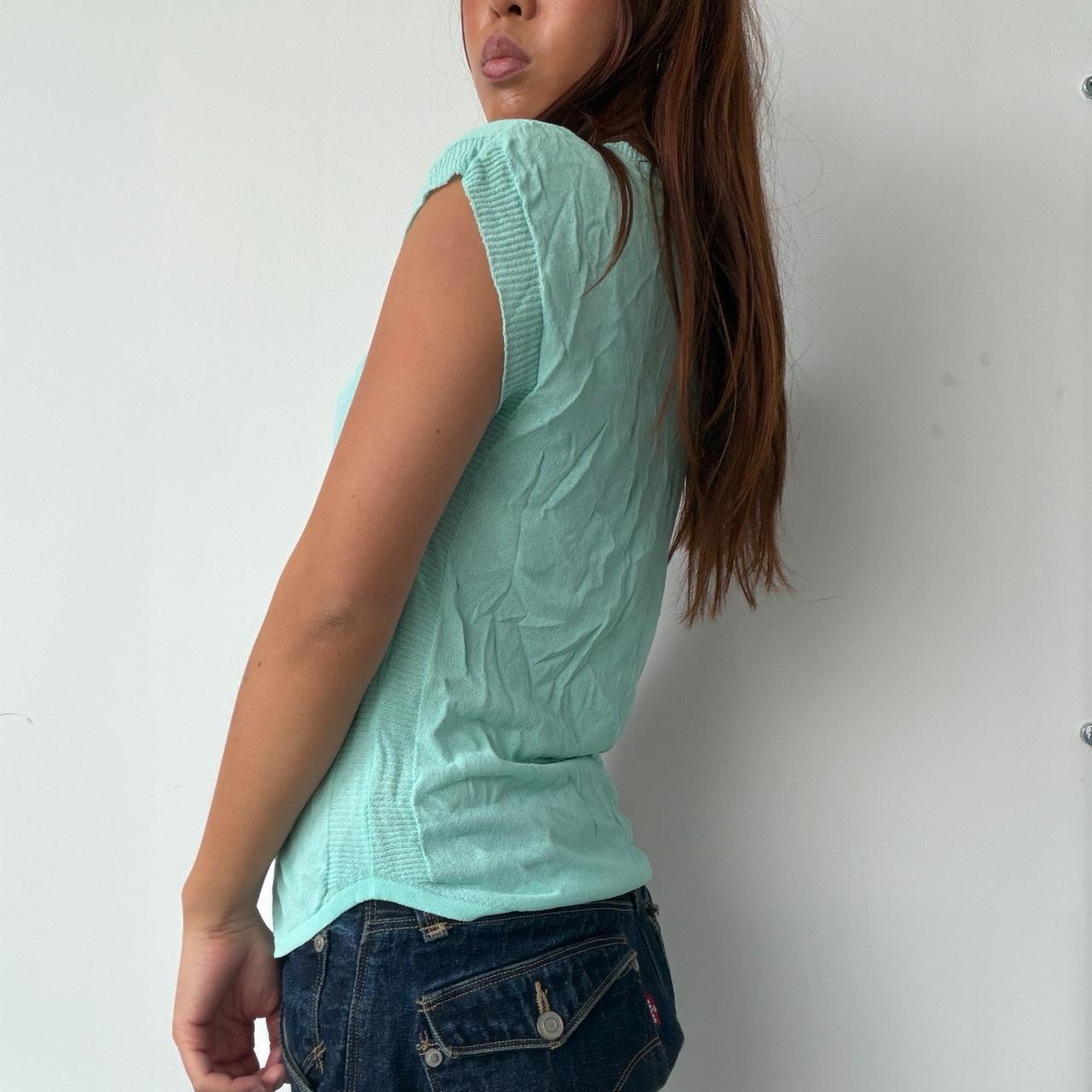 Vintage Turquoise Cop Copine Top