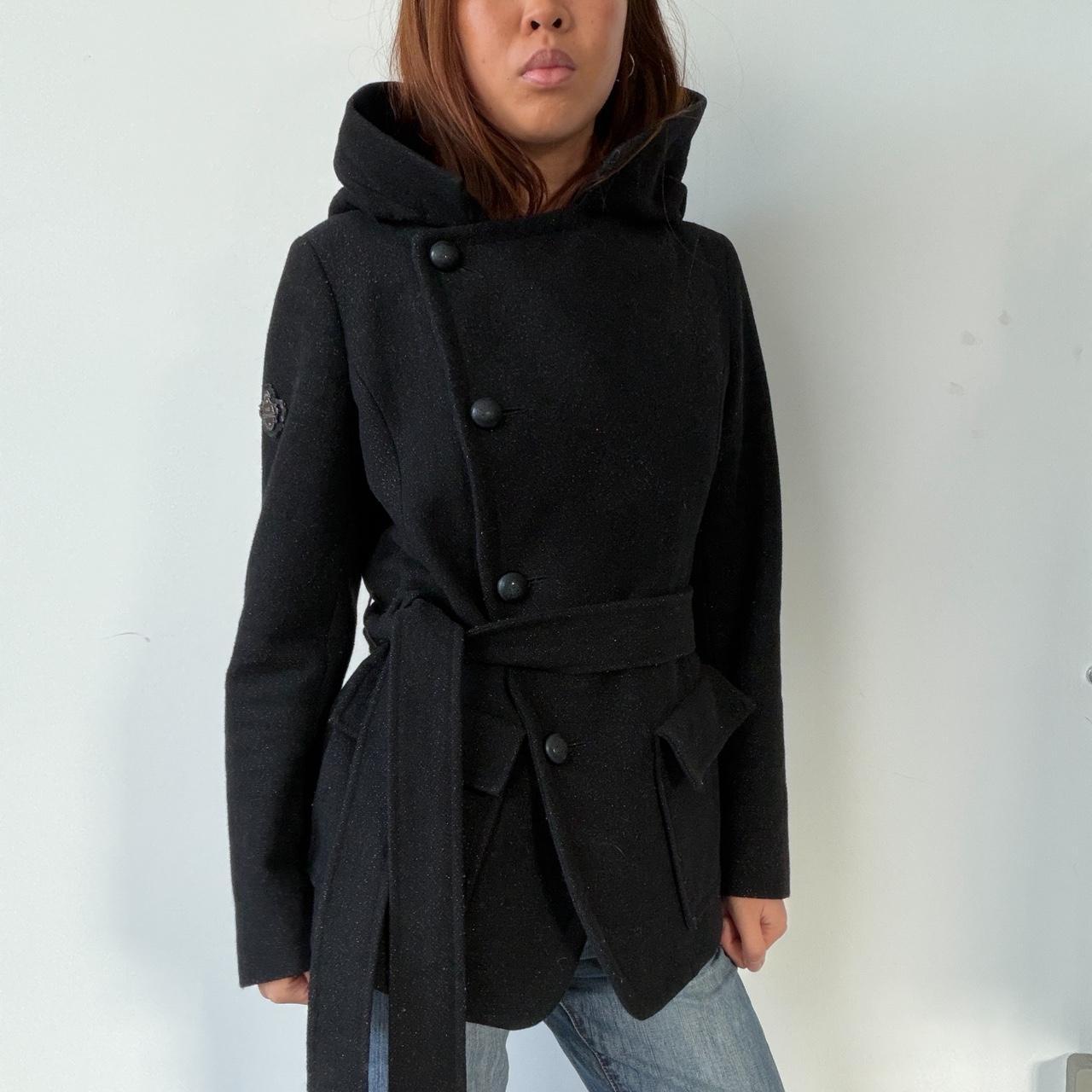 Vintage Cop Copine Hooded Coat