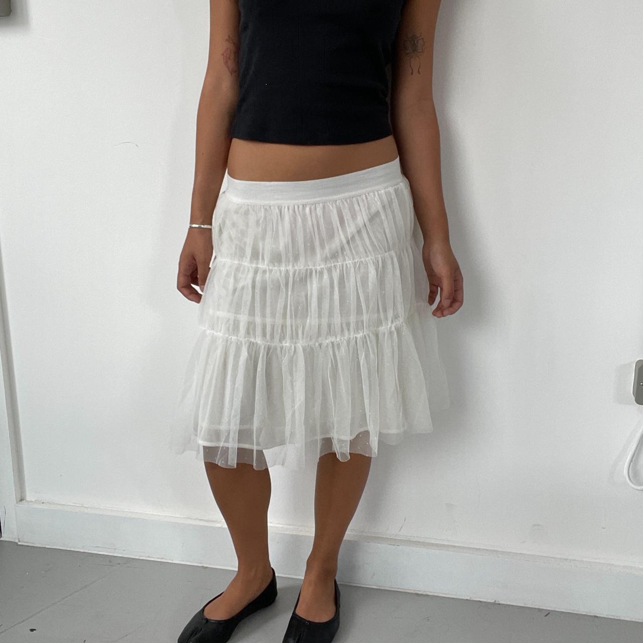 Vintage White Tulle Skirt
