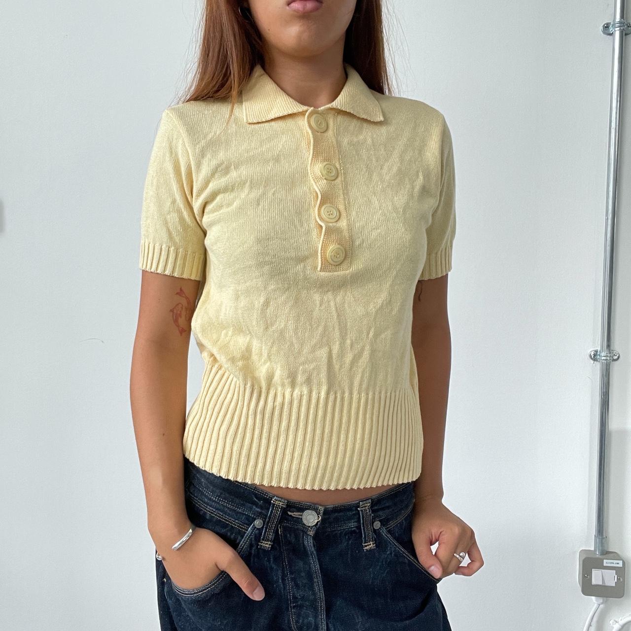 Vintage Yellow Knit Polo