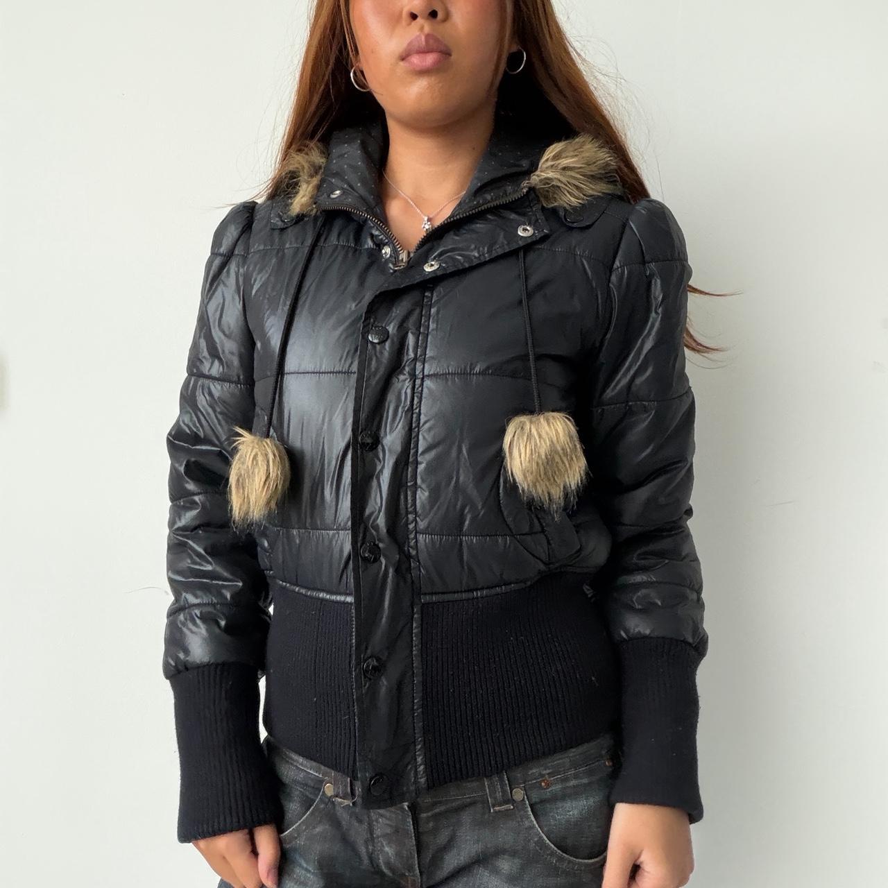 Vintage Black Navy Puffer