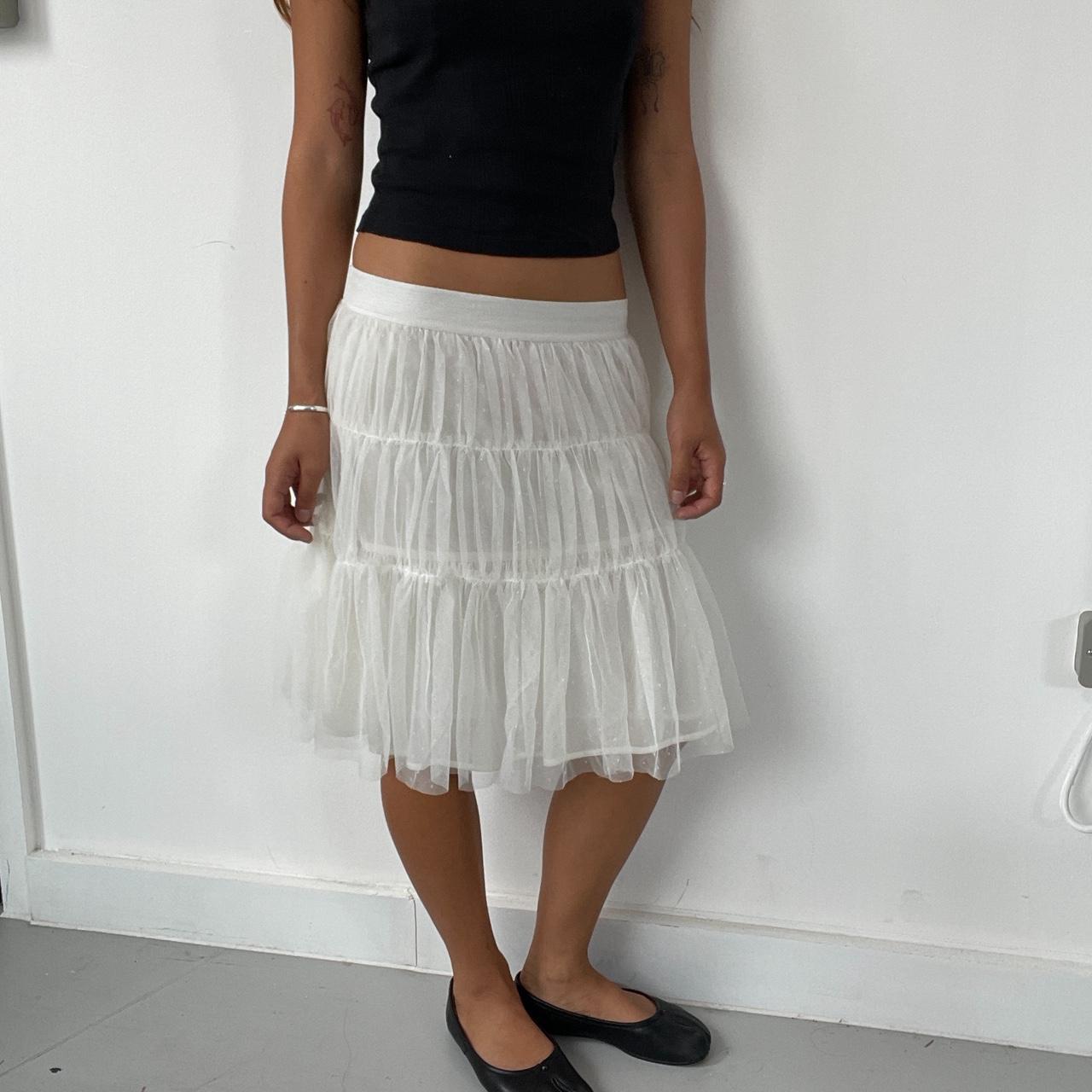 Vintage White Tulle Skirt