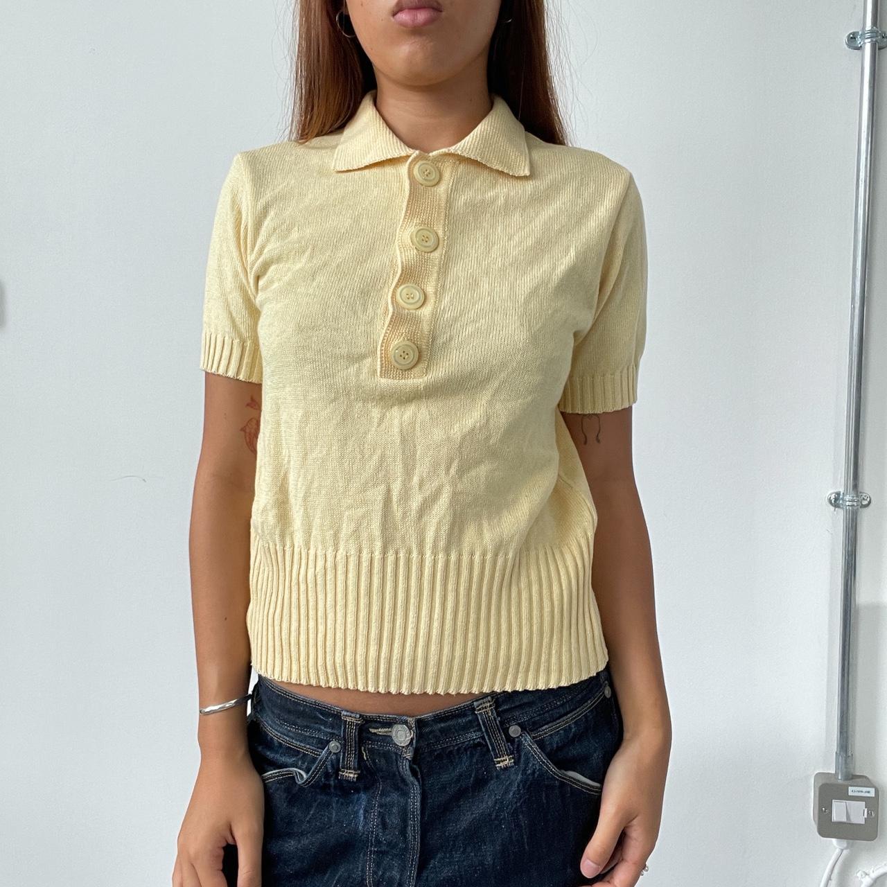 Vintage Yellow Knit Polo