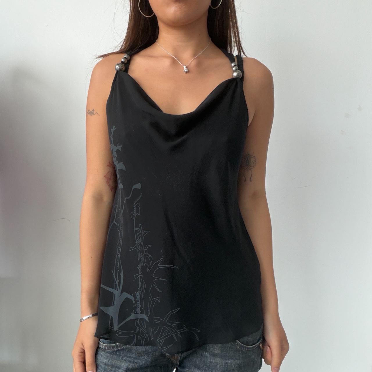Vintage Black Cop Copine Flowy Top