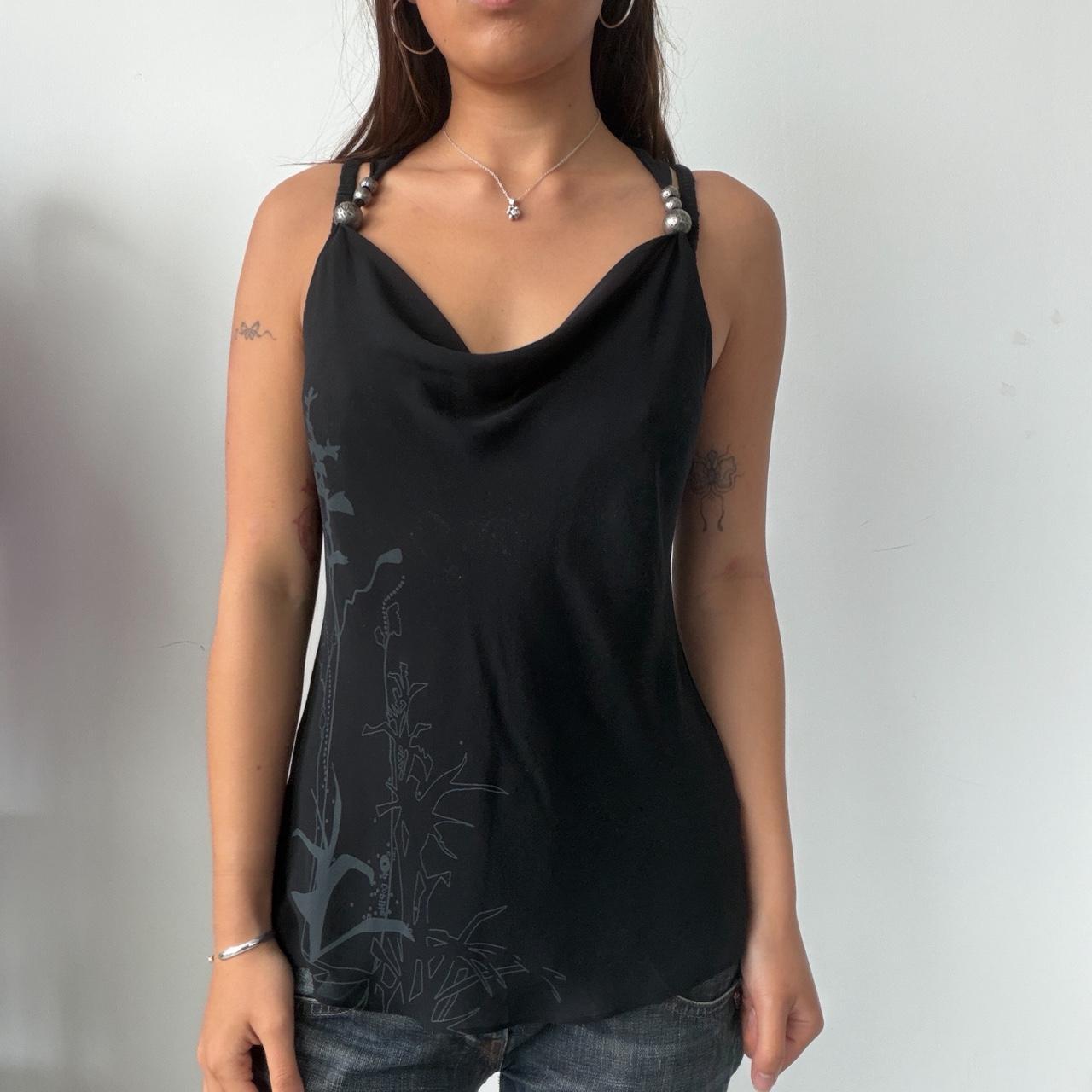 Vintage Black Cop Copine Flowy Top