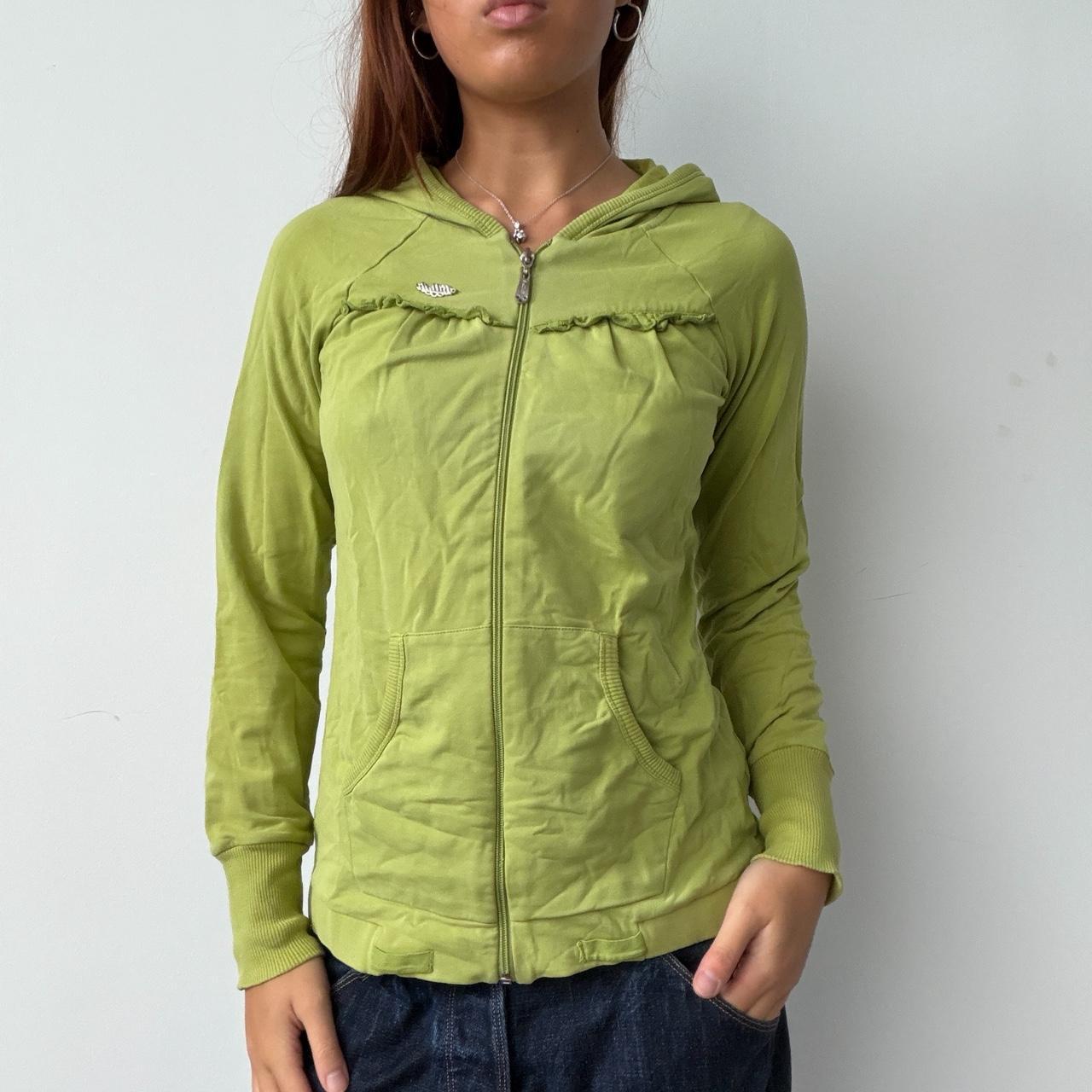 Vintage Green Zip Up Jumper