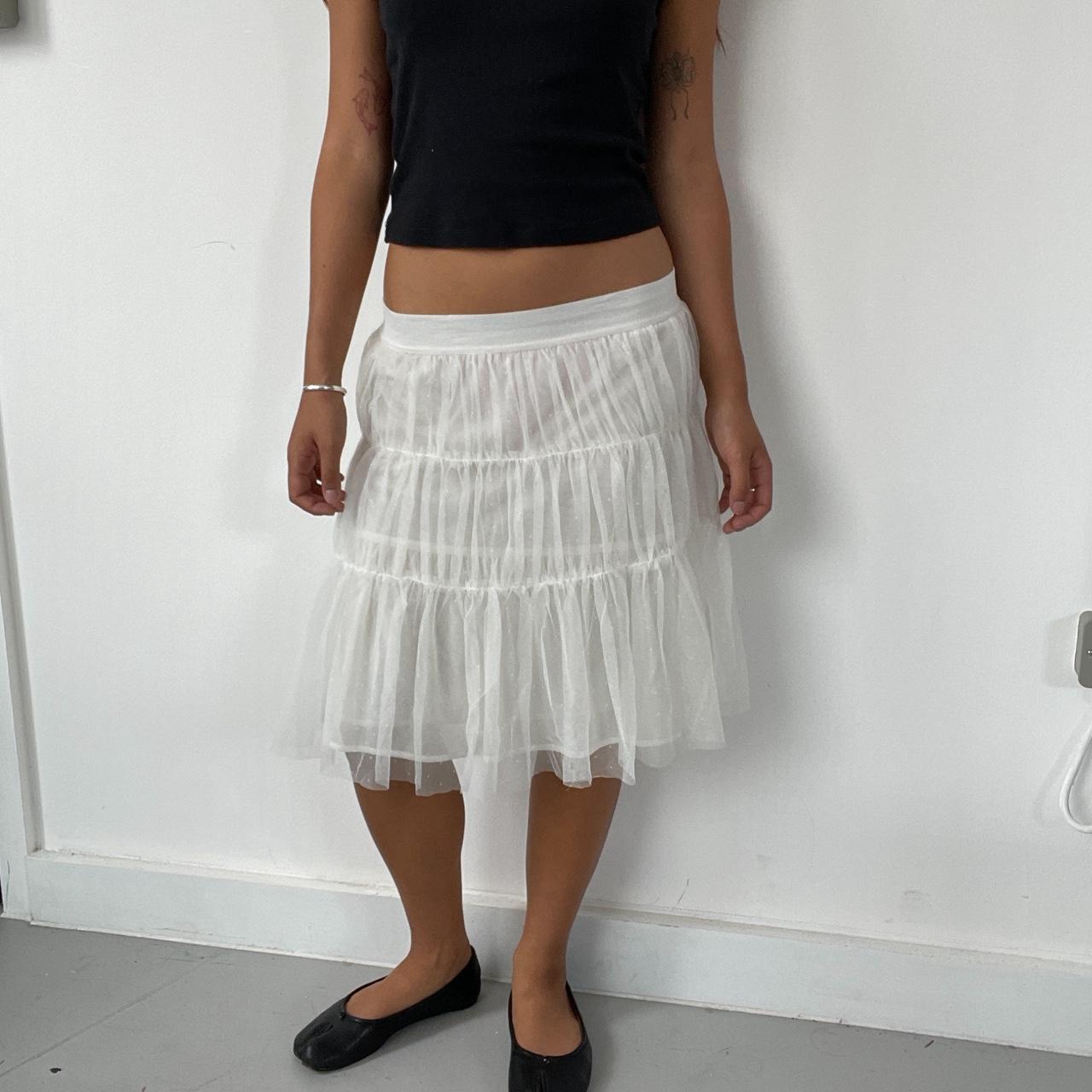 Vintage White Tulle Skirt