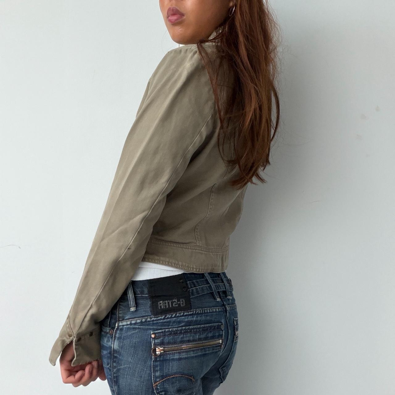 Vintage Beige Studded Jacket