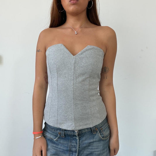 Vintage Grey Bandeau Top