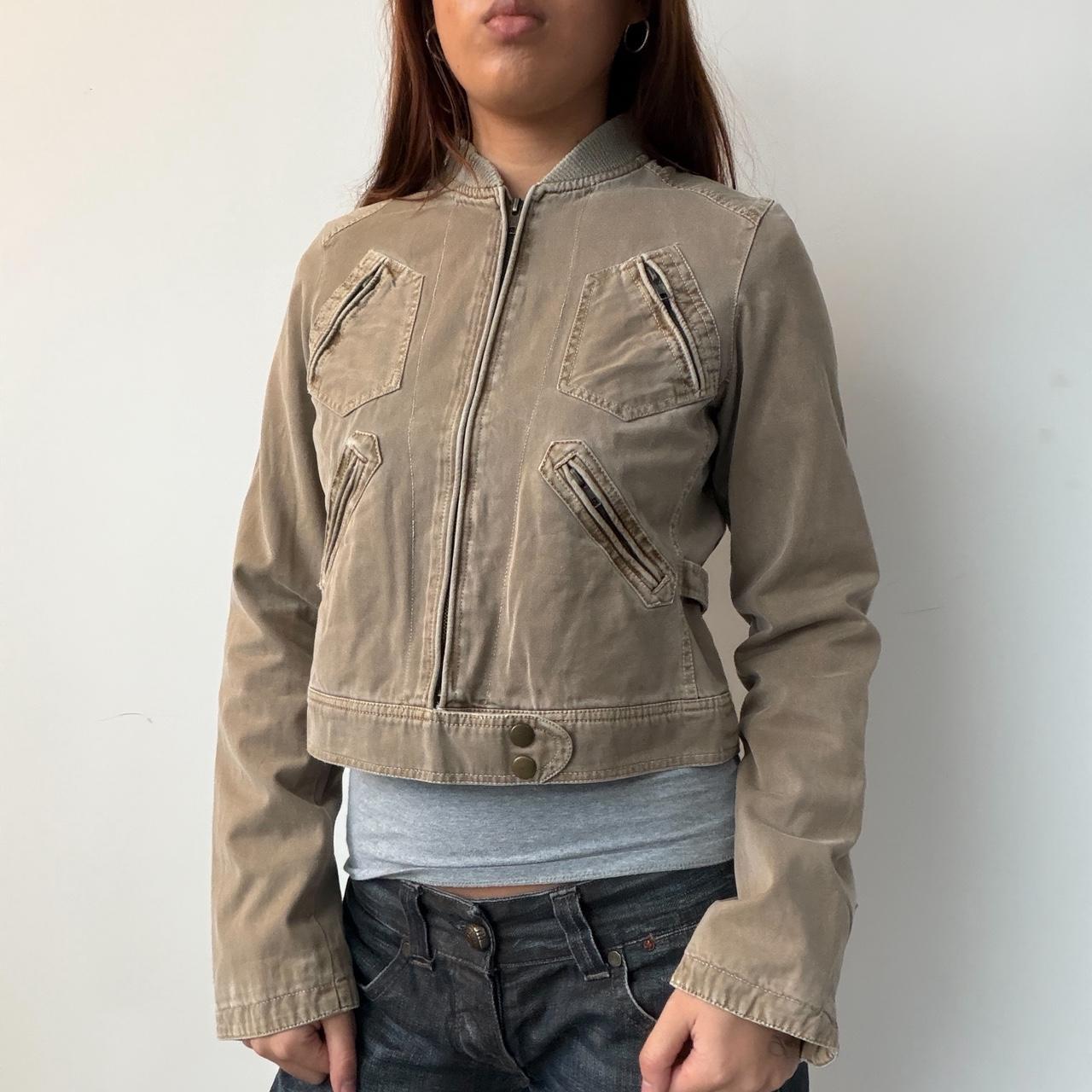 Vintage Beige Utility Jacket
