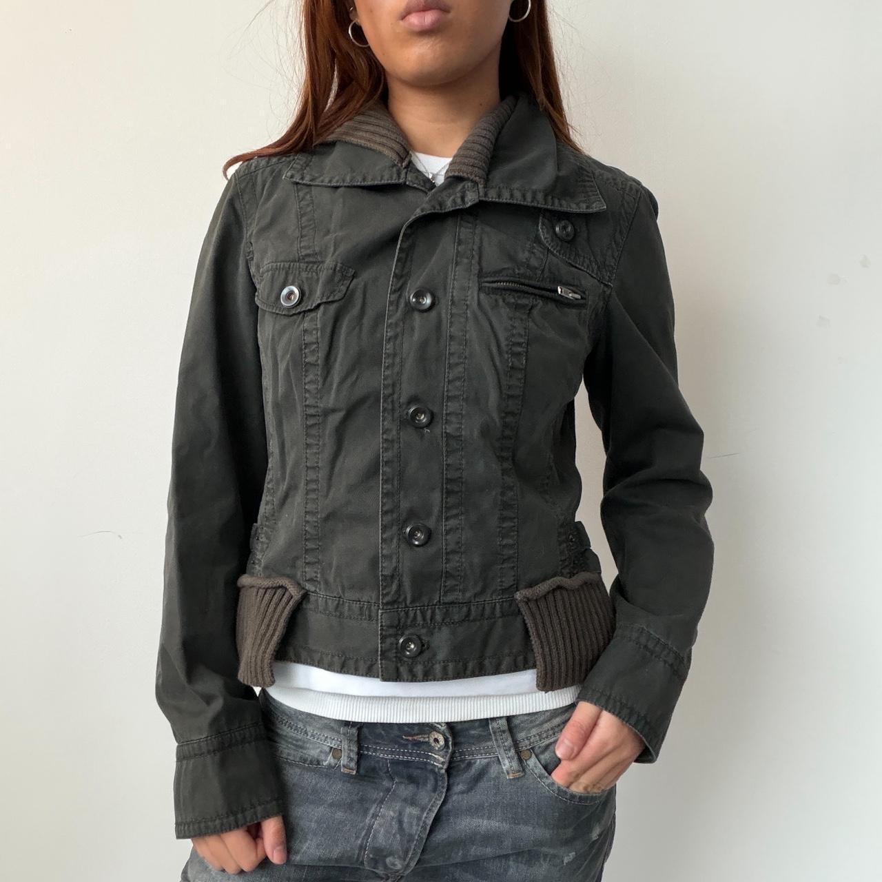 Vintage Grey Khaki Utility Jacket