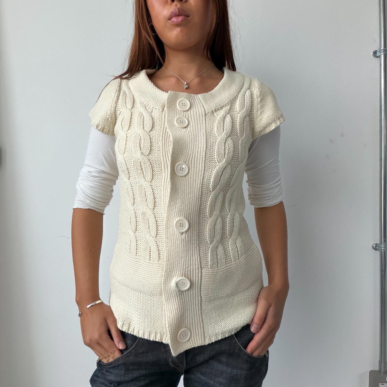 Vintage White Knit Vest