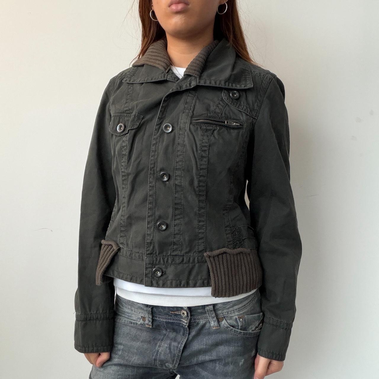 Vintage Grey Khaki Utility Jacket