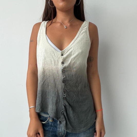 Vintage Ombre Knit Button Up