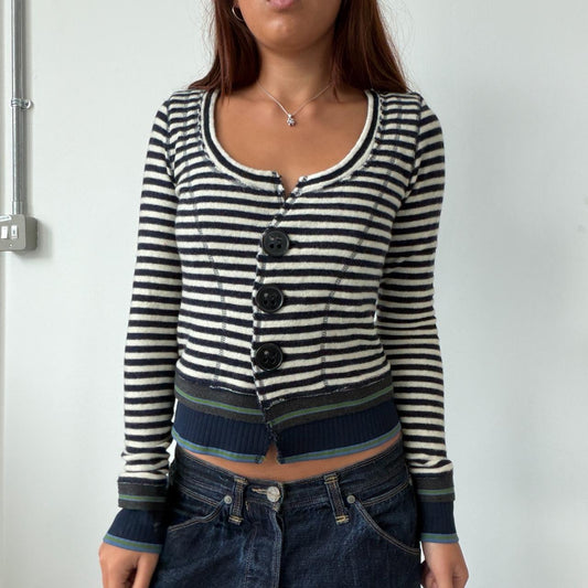 Vintage Navy Striped Jumper