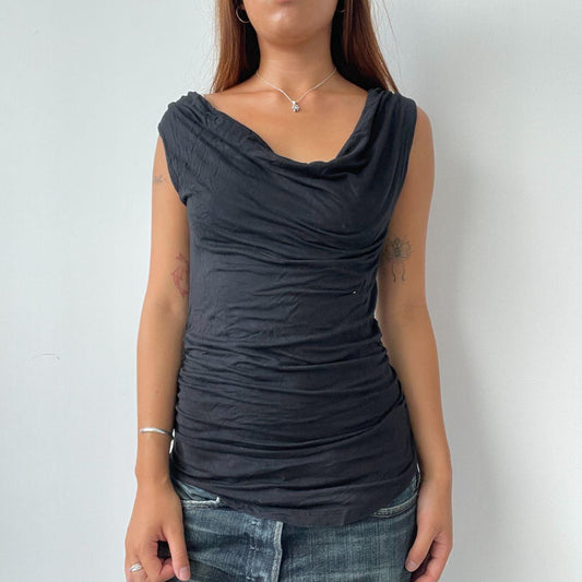 Vintage Black Cable Knit Top