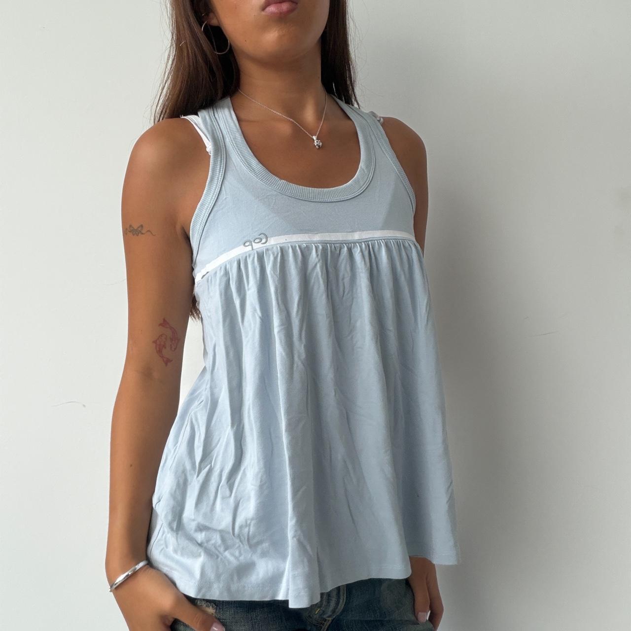 Vintage Baby Blue Cop Copine Top