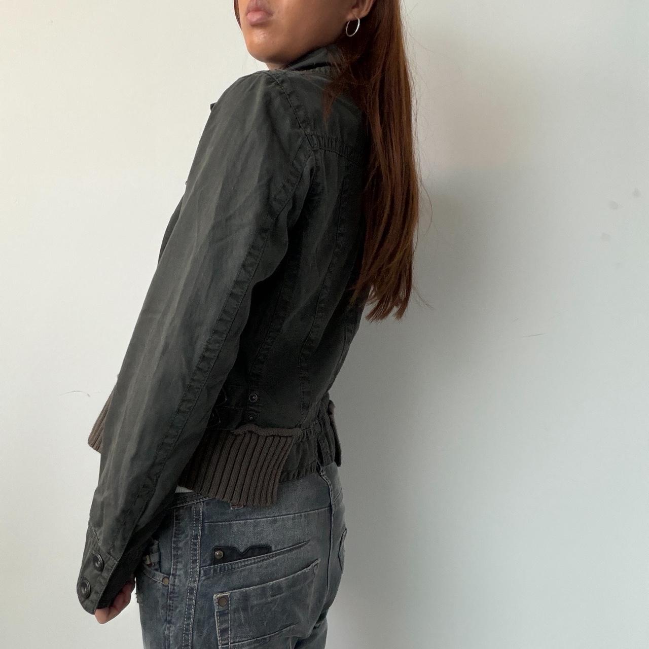 Vintage Grey Khaki Utility Jacket