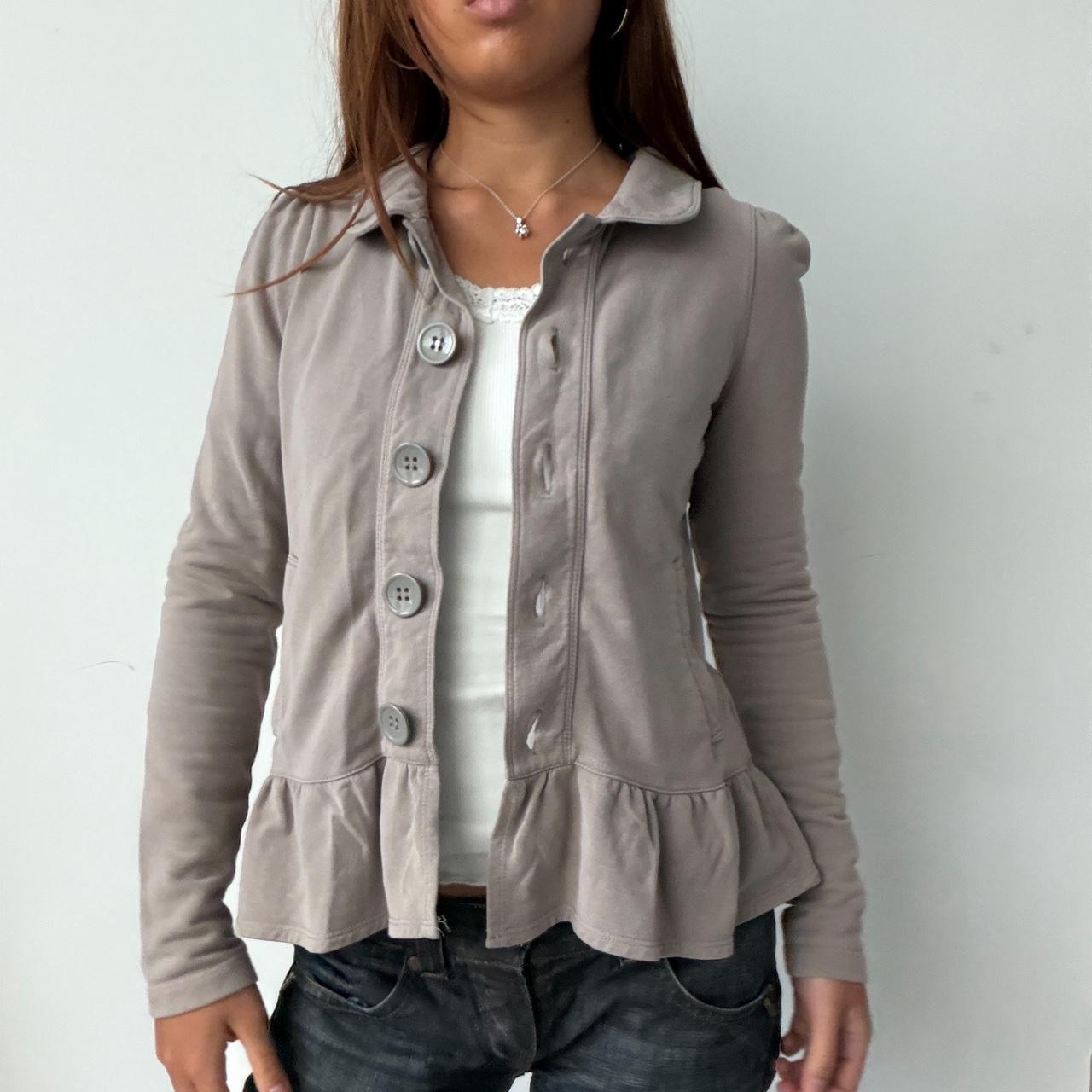 Vintage Beige Button Up Jumper
