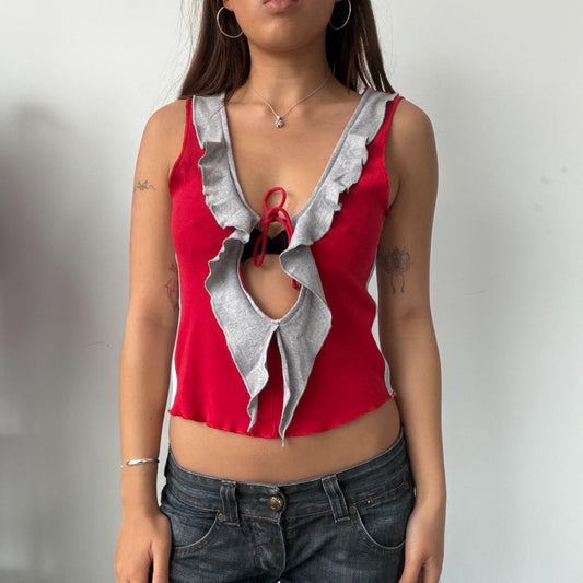 Vintage Red Graphic Top