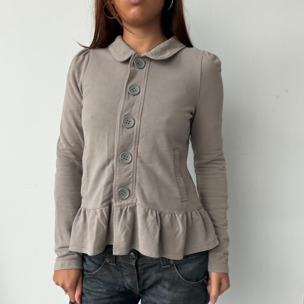 Vintage Beige Button Up Jumper