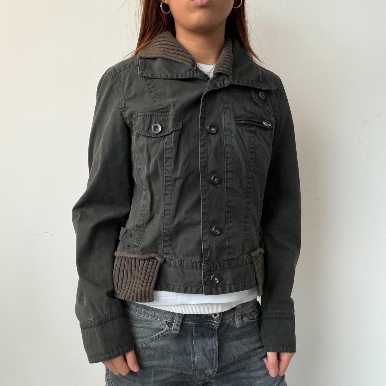 Vintage Grey Khaki Utility Jacket