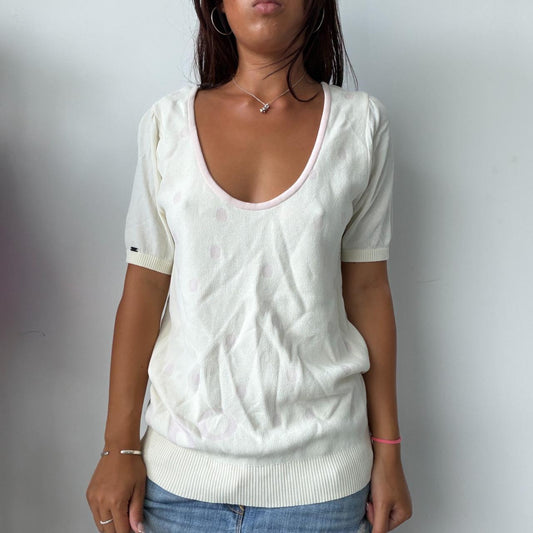 Vintage Cream Cop Copine Top