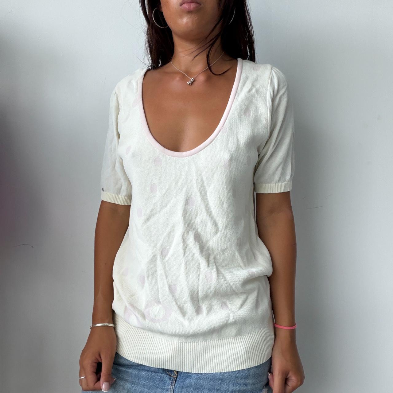 Vintage Cream Cop Copine Top