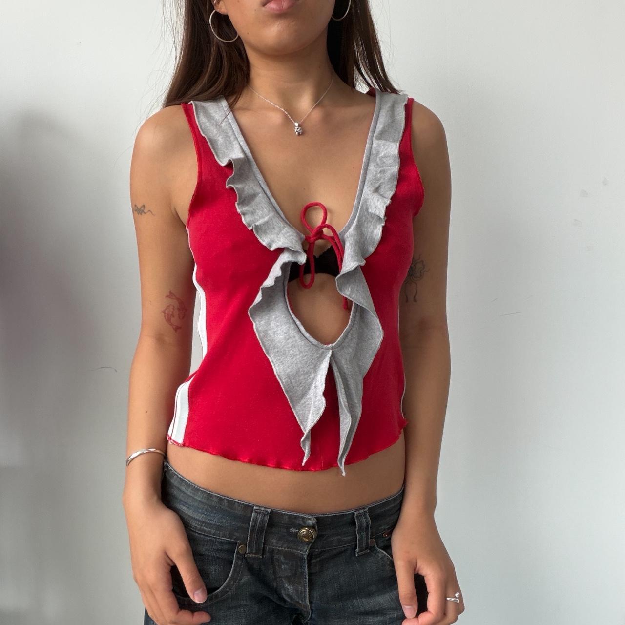 Vintage Red Graphic Top